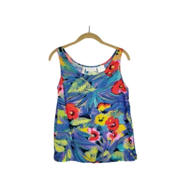 Anne Pinkerton APE Tops - Anne Pinkerton APE Tropical Floral Tank Top Rayon Hawaiian\ Vintage Size 10